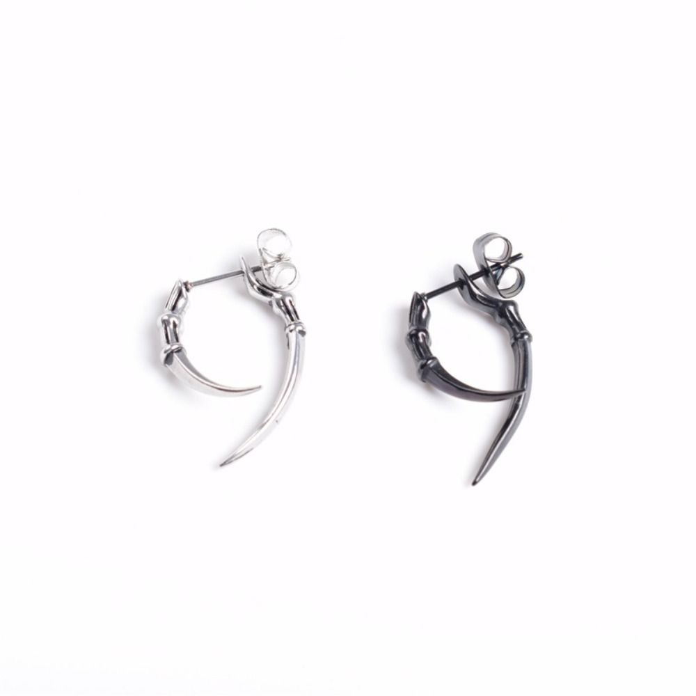 Retro Gothic Stainless Steel Claw Shape Ear Piercing Man Ear Bone Earrings Korean Style Ear Stud