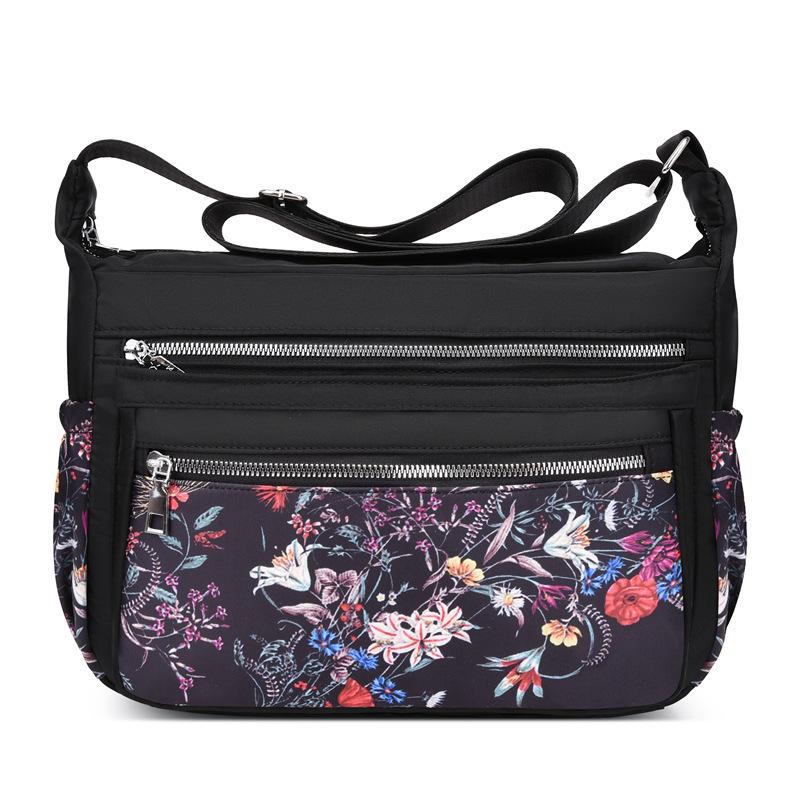 Shoulder Bag Middle-aged Women's Bag Oxford Cloth One-shoulder Messenger Bag Mother Bag Large-capacity Printed Bag