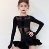 Одежда для line dance женская черная танцевальная одежда сценический костюм для девочек кружевной сексуальный танцевальный костюм женская латинская тренировочная одежда