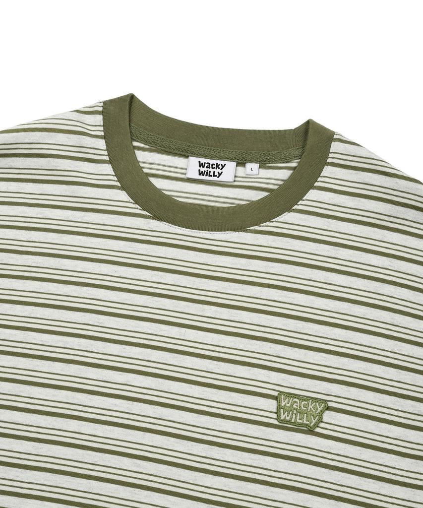 WACKY WILLY Striped Long Sleeve Oatmeal