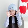Новая детская шерстяная вязаная шапка в корейском стиле, простая шерстяная шапка с вышивкой английскими буквами для мальчиков и девочек, шапка-баотоу с защитой ушей