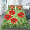 3D Красный мак пододеяльник King Queen Size Красивый цветок полиэстер пододеяльник с наволочками для детей и взрослых Декор для дома и спальни
