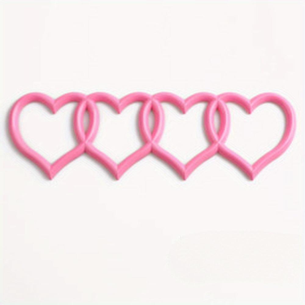 Car Logo Modification Love Four-Ring Rear Tailgate Heart-Shaped Sign Creative Decoration Sticker Suitable for Car Tail Badge Modification Love Tail