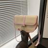 High-value Crossbody Bag Three-dimensional Casual and Fashionable Casual New Style Fashion Color Block Saddle Bag