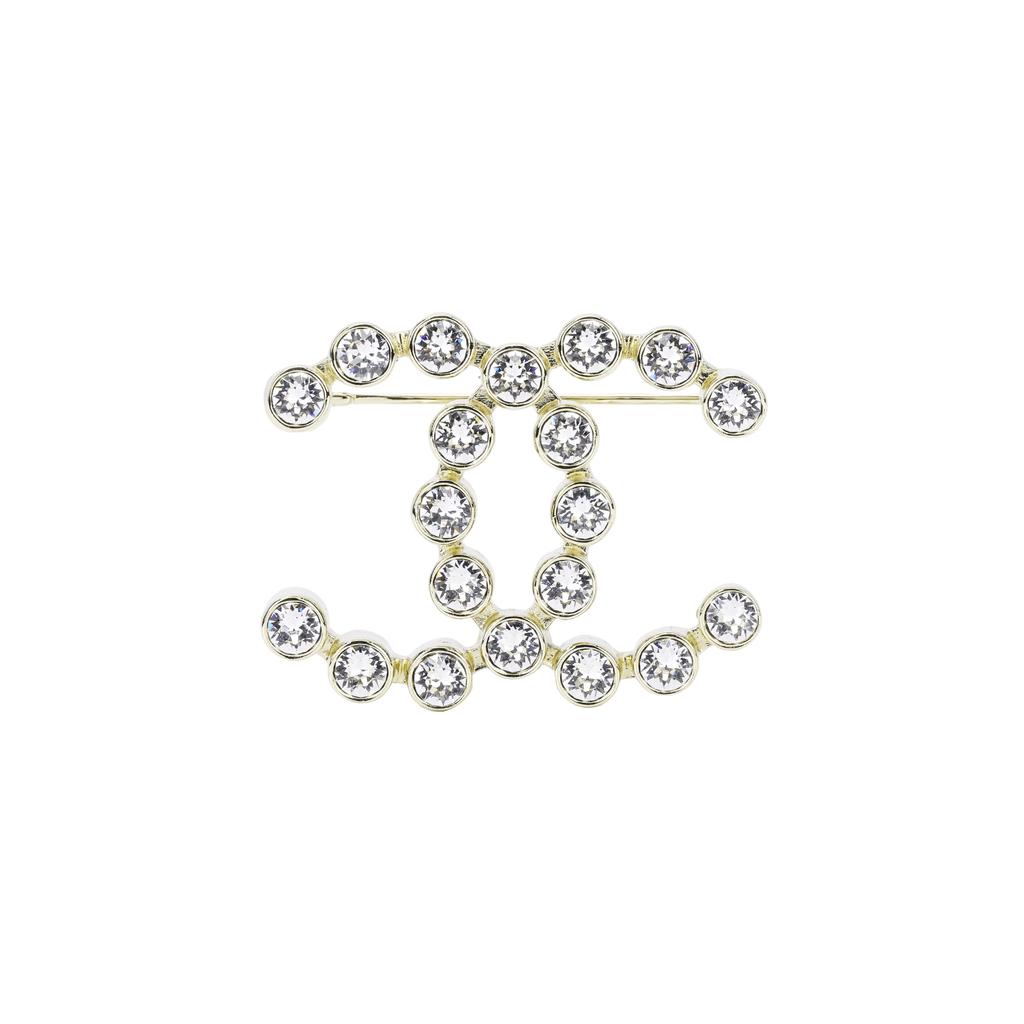 Chanel 22 Spring Summer New Double C Diamond Metal Classic Brooch Men accessories AB3751-802994-N6909