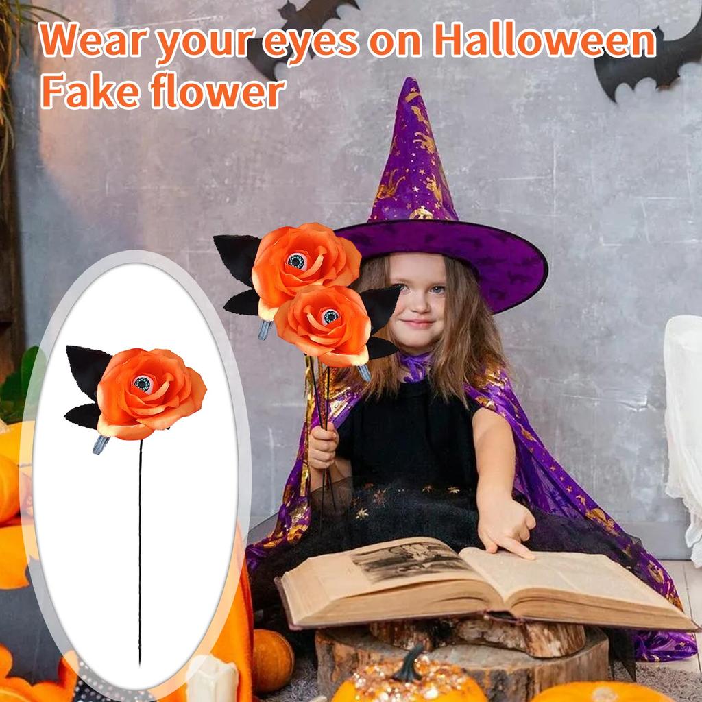 Feltree Хэллоуин Украшения 10 штук Искусственная роза с глазными яблоками