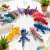 3D Printed Chameleon Articulated Flexible Animal Toy with Movable Joints Stress Relief Fidget Toy for Adults Home Office Desktop Decor