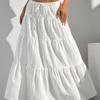 Vacuum Beach Skirt2025 Summer New European and American Women Solid Leisure Vacation Beach Skirt