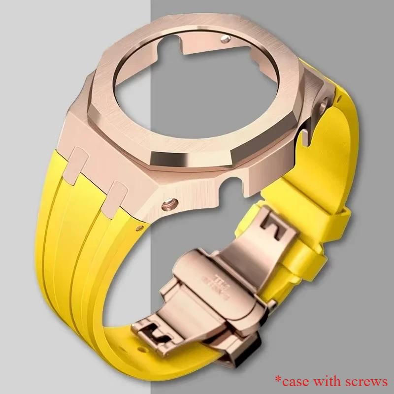 Металлический корпус 4-го поколения Безель Рамка GA2100 GAB2100 Casioak Мод Кит Модификация Рамка Для GA2110 Металлический Резиновый Ремешок Аксессуар Оптом