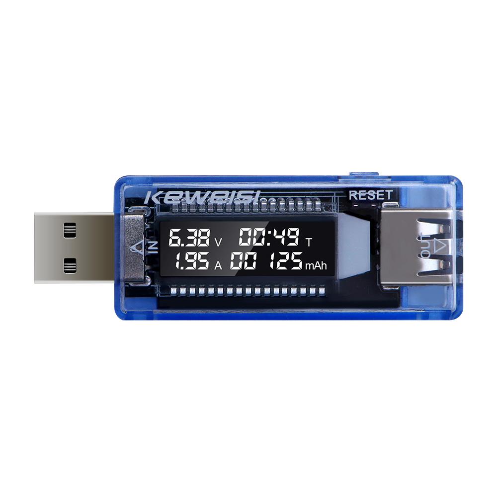 QC2.0 3.0 4-30v Electrical Power USB Capacity Voltage Tester Current Meter Monitor Voltmeter Ammeter