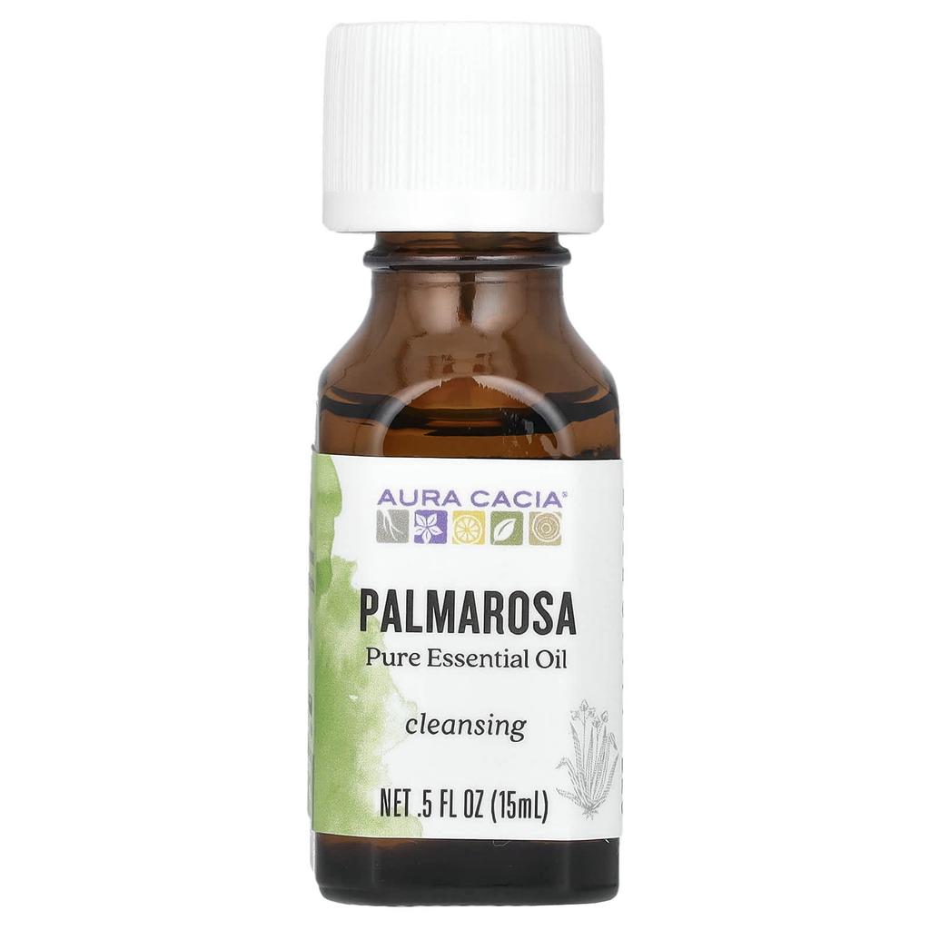 Aura Cacia Pure Essential Oil, Palmarosa, 0.5 Fl Oz (15 Ml)