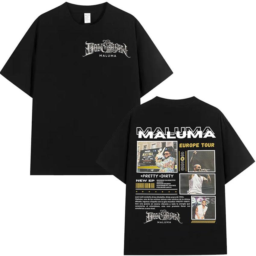 Rapper MALUMA 2024 Album Graphic T Shirt Hip Hop Retro Style Short Sleeve T-shirt Fashion Oversized Cotton Tees Streetwear Unisex