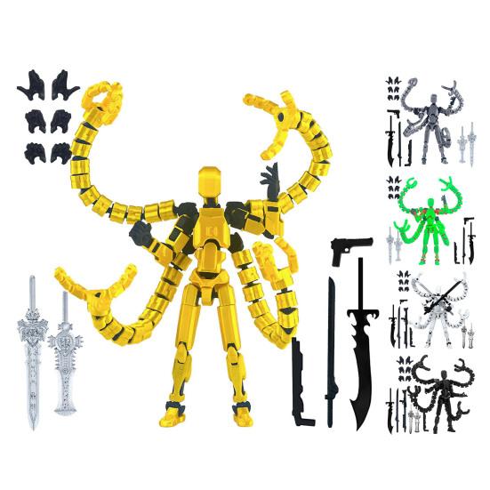 3D-печатная фигурка робота с аксессуарами, подвижные суставы, модель робота, игрушка