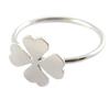 Handcrafted Ring 'Clover' Silver - 10x10 Mm