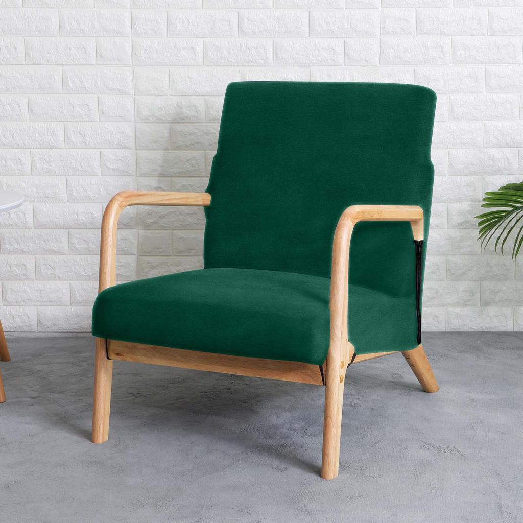 Finka Armchair Cover, Green, Thick Velvet