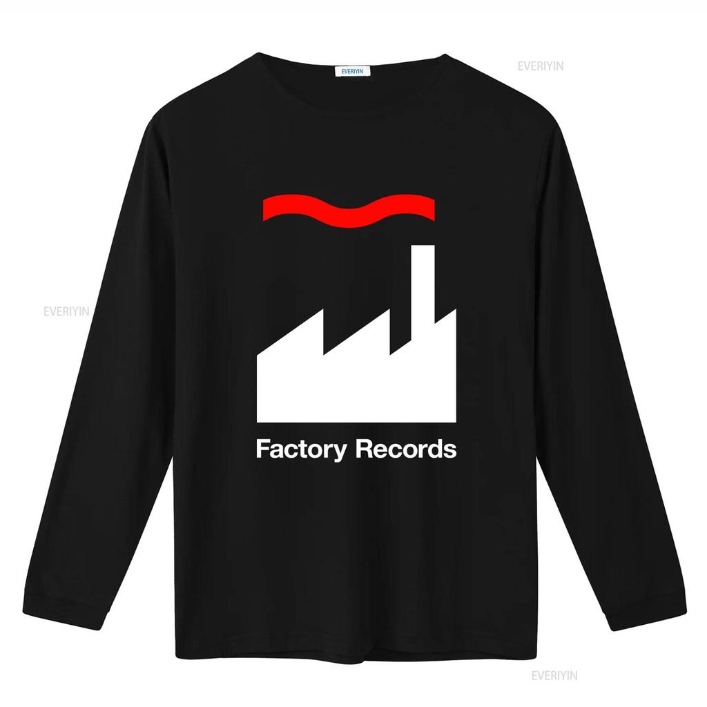 Футболка Factory Records Доступна во всех размерах S-XXL Классические черные и белые цвета винтажная стирка дизайнерская одежда Растянутая