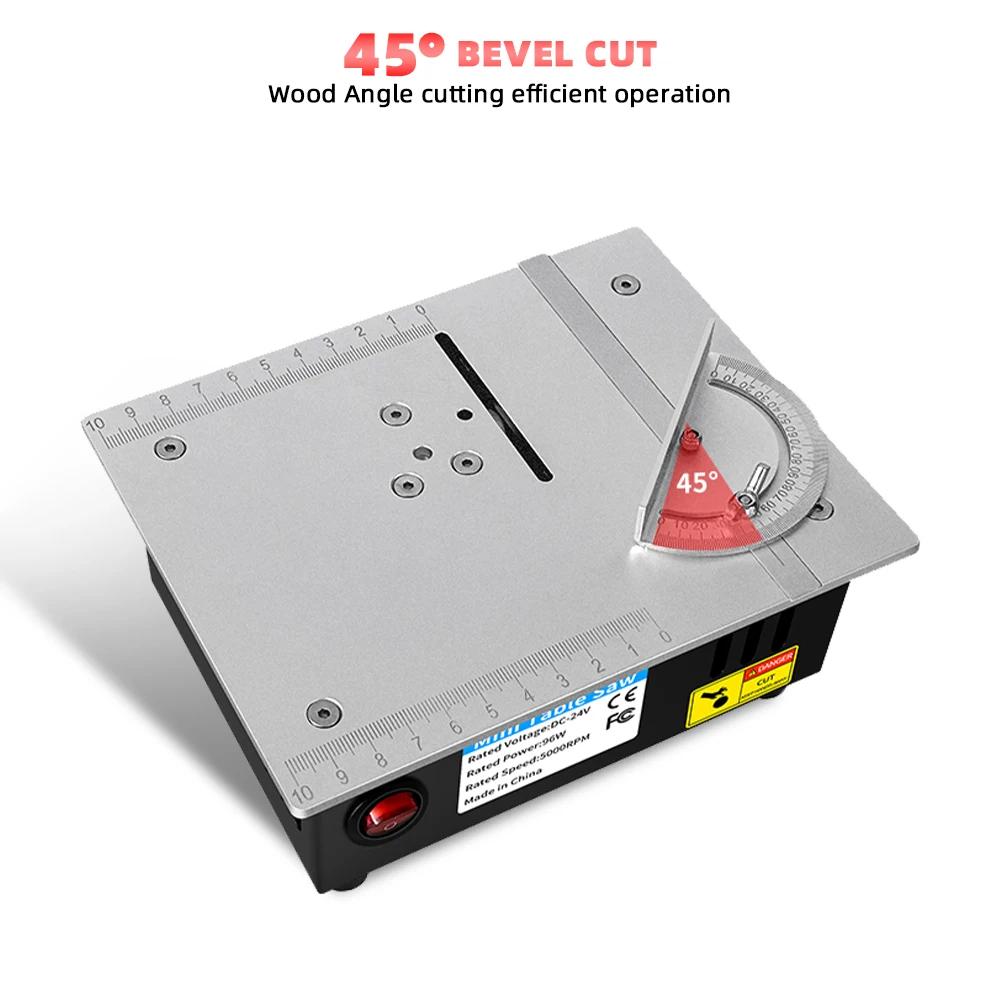 Mini Table Saw Multifunctional Electric Desktop Saws Woodworking DIY Model Crafts Cutting Tool 96W Bench Lathe Cutter Machine
