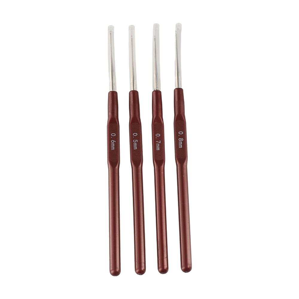 Микро крючок для вязания 0,5 мм 0,6 мм 0,7 мм 0,8 мм Крючки для вязания Крючок игла для плетения