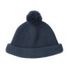 Basic Enchi Pon Low Watch Knit Cap with Shallow One Size Fits Navy Pom-Pom, Washable, All,