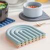 Self-designed Rainbow Silicone Coaster Household Table Heat Insulation High Temperature Dish Casserole Anti- Mat Drain Mat