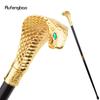 Golden Luxury Cobra Snake Handle Fashion Walking Stick for Party Decorative Walking Cane Elegant Crosier Knob Walking Stick 94cm