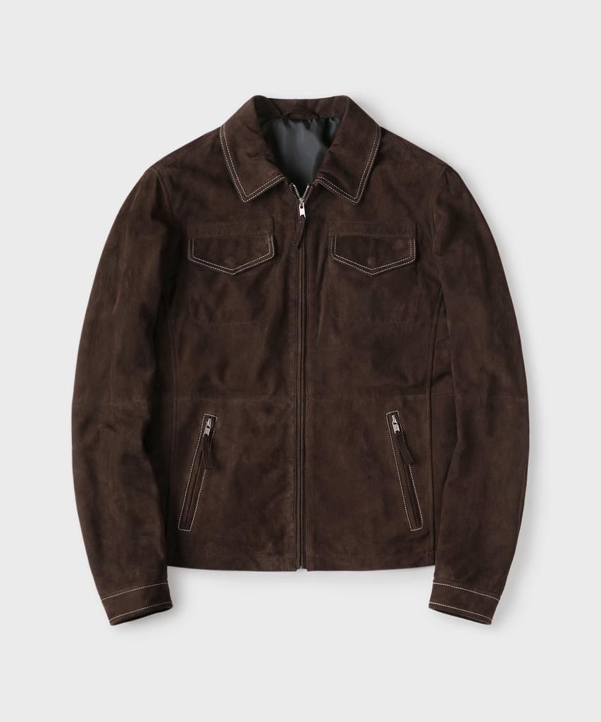 Panicale Dark Brown Suede Goatskin Jumper