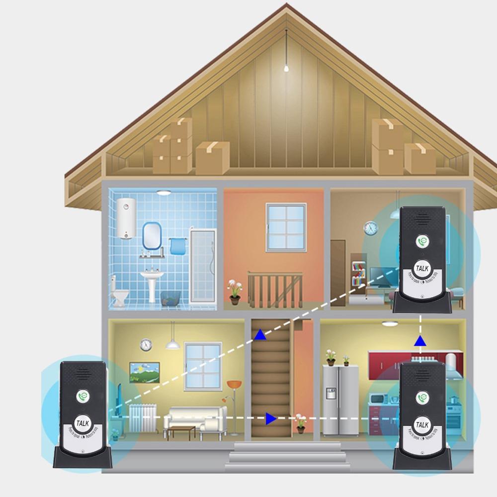 Wireless Connect Caregiver Pager Two-way Audio Two-way Talk Bell Wireless Intercom Elderly Care