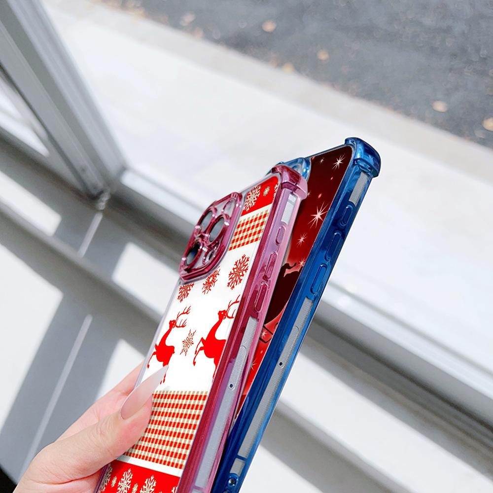 Чехлы для телефонов Ae112 Merry Christmas art из гальванизированного ТПУ для Xiaomi 11 Lite 5G Redmi Note 13 11 Pro 12C 9S 14C Huawei P40 с защитой на четыре угла