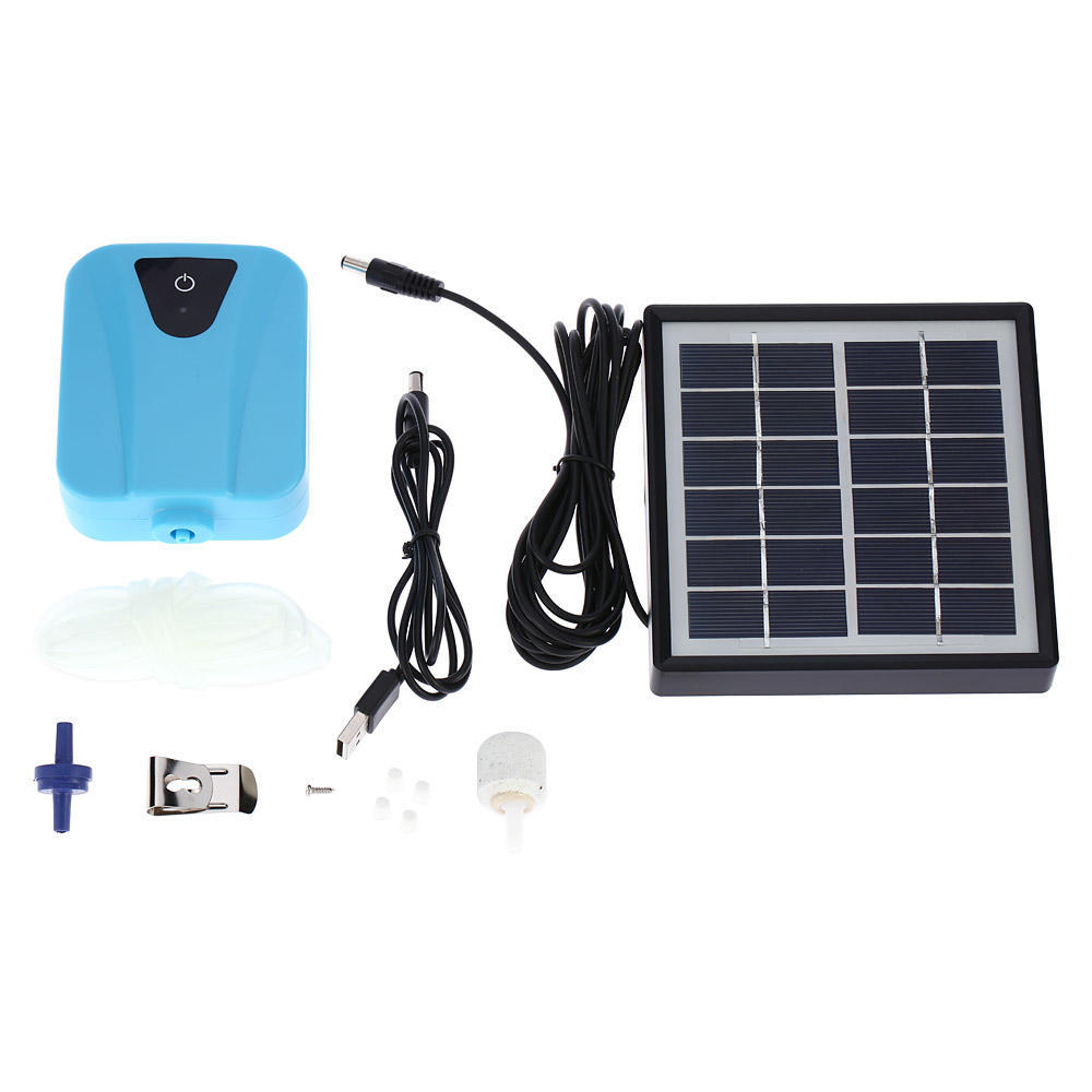 Solar Powered Oxygenator Water Oxygen Pump Pond Aerator Aquarium Airpump