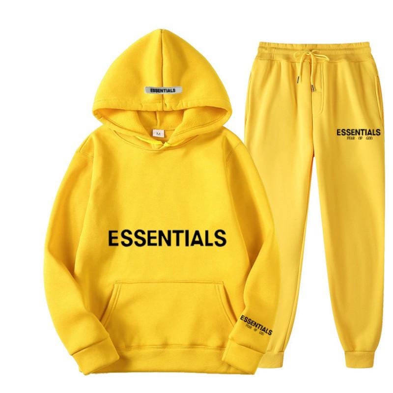 FEAR OF GOD ESSENTIALS Женский спортивный костюм Худи Брюки-джоггеры Подростковые Девочки Повседневный Хип-хоп Уличная одежда