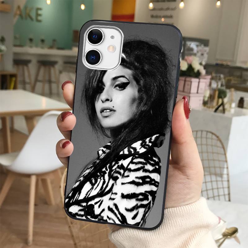 Yinuoda Чехол для телефона Amy Winehouse для iPhone 11 12 13 mini pro XS MAX 8 7 6 6S Plus X 5S SE 2020 XR