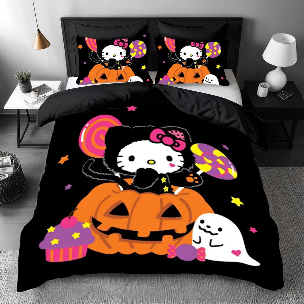 Halloween Kulomie 3D Digital Printing Cartoon Quilt Set Three-Piece Set
