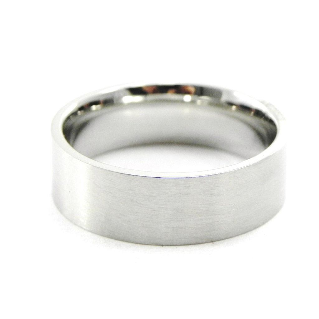 Стальное кольцо "Tony" Черное серебро