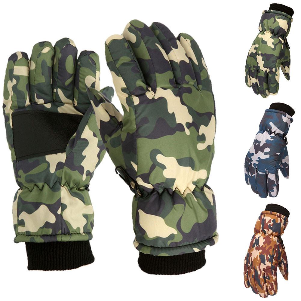 Детские уличные лыжные перчатки, велосипедные перчатки, зимние теплые перчатки для альпинизма, водонепроницаемые