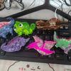 Colorful Dinosaur Hair Claw Funny Chameleon Crab Hair Clip Cute Acetate Claw Clips Hair Accessories For Women Girls