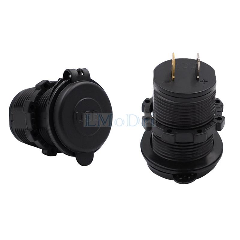 Автомобильный мотоцикл, водонепроницаемый двойной USB-адаптер для зарядного устройства, автомобильная розетка для Iphone Android Ipad GPS MP4 12/24 В