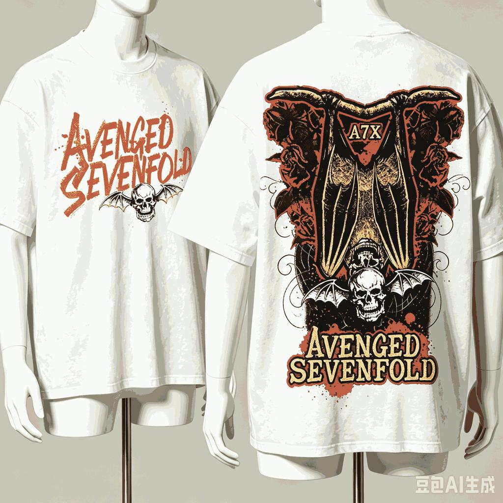 Avenged Sevenfold Для фанатов Подарок Футболка Унисекс Унисекс Харадзюку Оверсайз Унисекс С коротким рукавом Уличная одежда Высокое качество Дышащая футболка