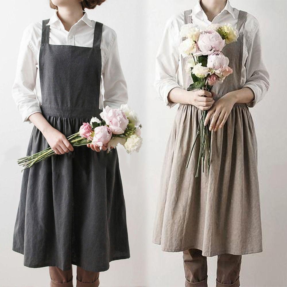 Cotton Florist Apron Korean Style Work Dress High Quality Kitchen Apron