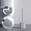 Revolutionary Silicone Flex Toilet Brush with Holder,No-Slip Long Handle Toilet Brush with Holder, Standing Holder & Wall Mounting Cleaning Brush Set