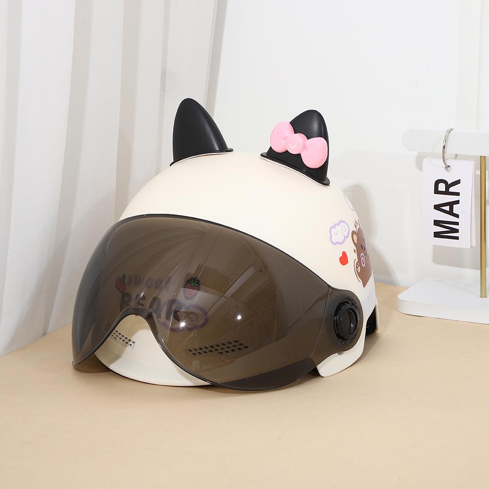 Универсальные ушки и бантик в виде котенка для детских шлемов