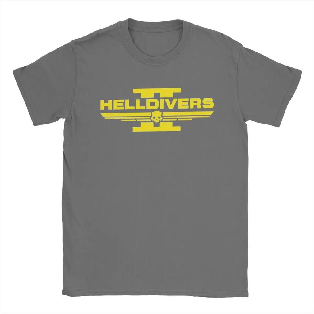 Helldivers БУУУУМ Футболки Смешная Футболка С Коротким Рукавом Футболки с Круглым Вырезом Чистый Хлопок Подарочные Топы