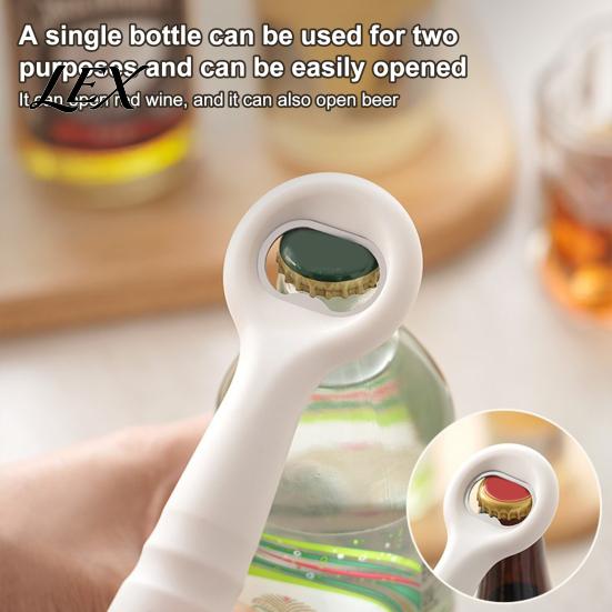 Restaurant Bar Tool Air Pressure Wine Bottle Opener, with Stainless Steel Spiral And Ergonomic Handle, Non Slip Handle Opener 2 in 1 Multifunctional