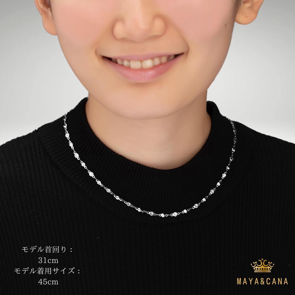 Magnetic Necklace for 2 Magnetic Surgical Stainless Steel Necklace Gift Box Included [MAYA&CANA] Women, Stylish, Pieces, 200mt, Chain, 45cm, (Silver)