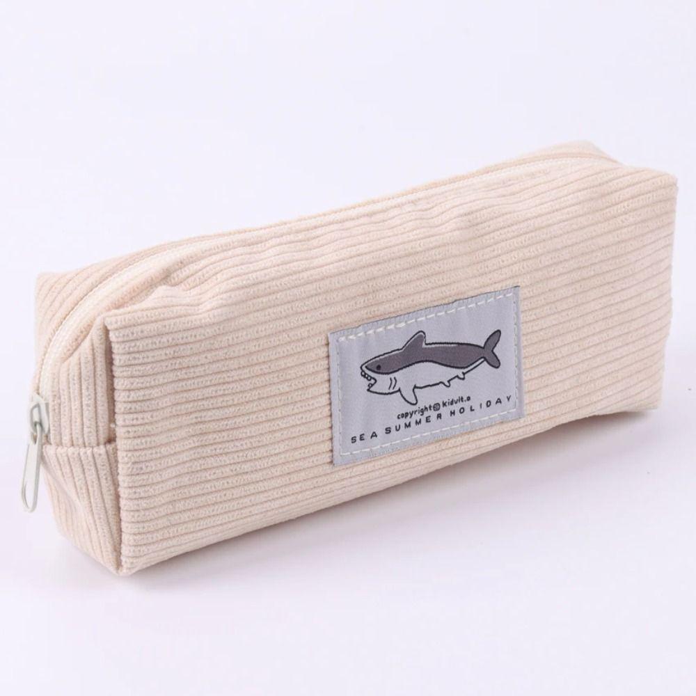 Cute Shark Pen Bag Large-capacity Pen Box Multifunctional Stationery Organizer  Students
