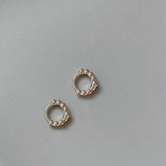 Серьги-иглы из серебра 925 пробы в корейском стиле с гонконгским шармом — модная застежка и дизайн ушных косточек