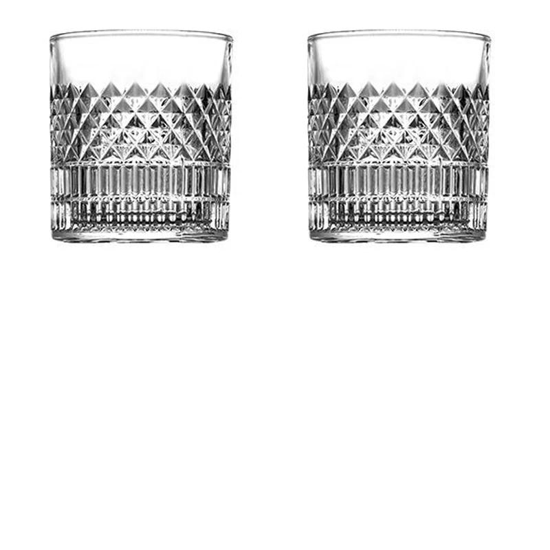 1/2/3pcs European Style Glass Cup, Household Transparent Foreign Wine Cup, Whiskey Glass, Creative Beer Glass, Liquor Set