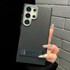 Роскошный чехол-книжка из матовой кожи со складной подставкой для Samsung Galaxy S24 Ultra S23 S22, противоударный бампер, жесткая защитная крышка