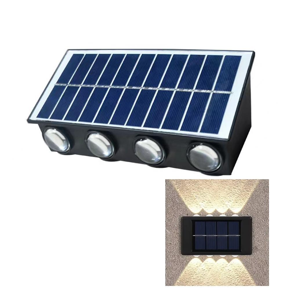 IP65 Waterproof 4/6/8 LED Solar Light Up and Down Fence Solar Lamp Modern Solar Wall Lamp Porch