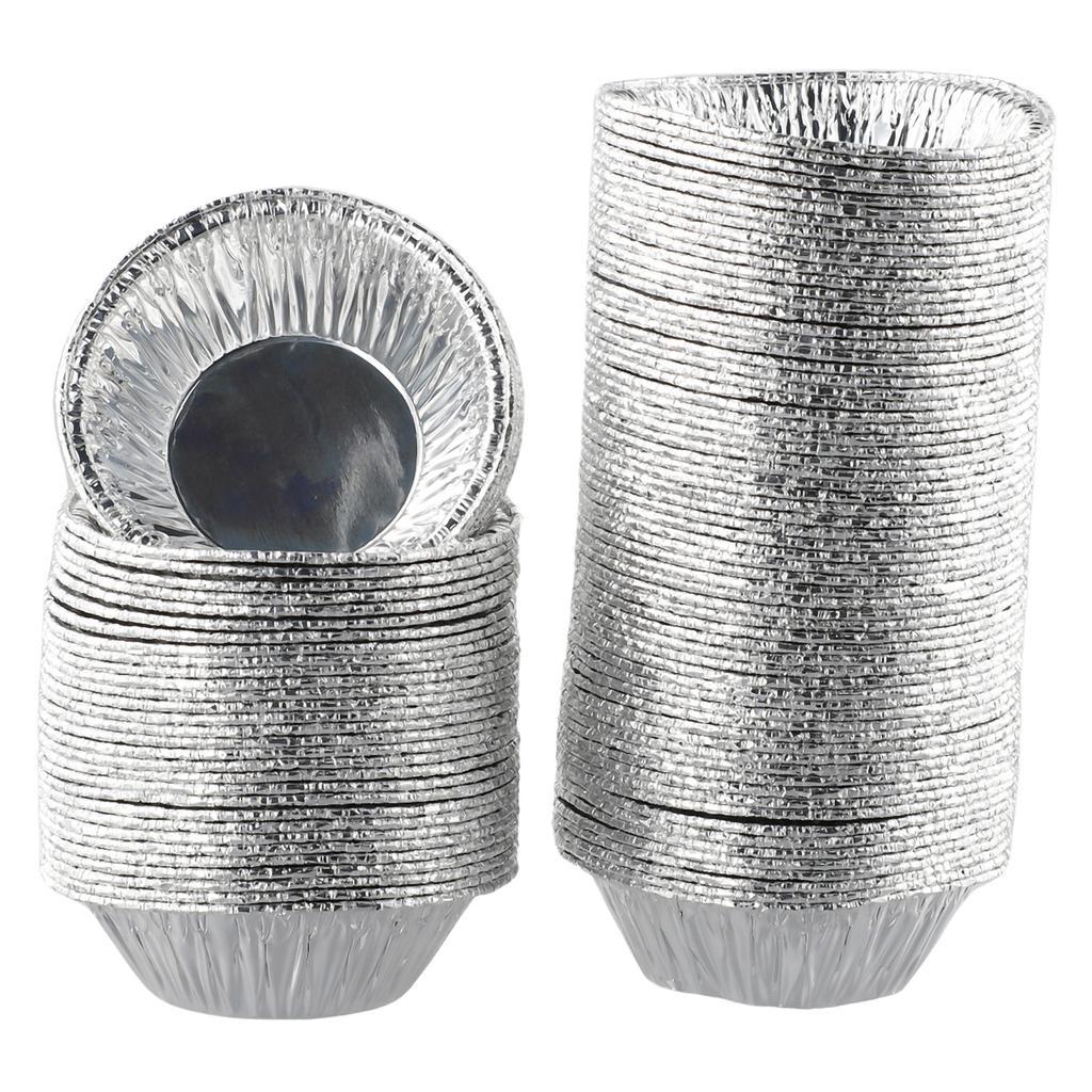 100 шт. - алюминиевая 3-слойная фольга для тарталеток одноразовая мини-форма для выпечки пирогов