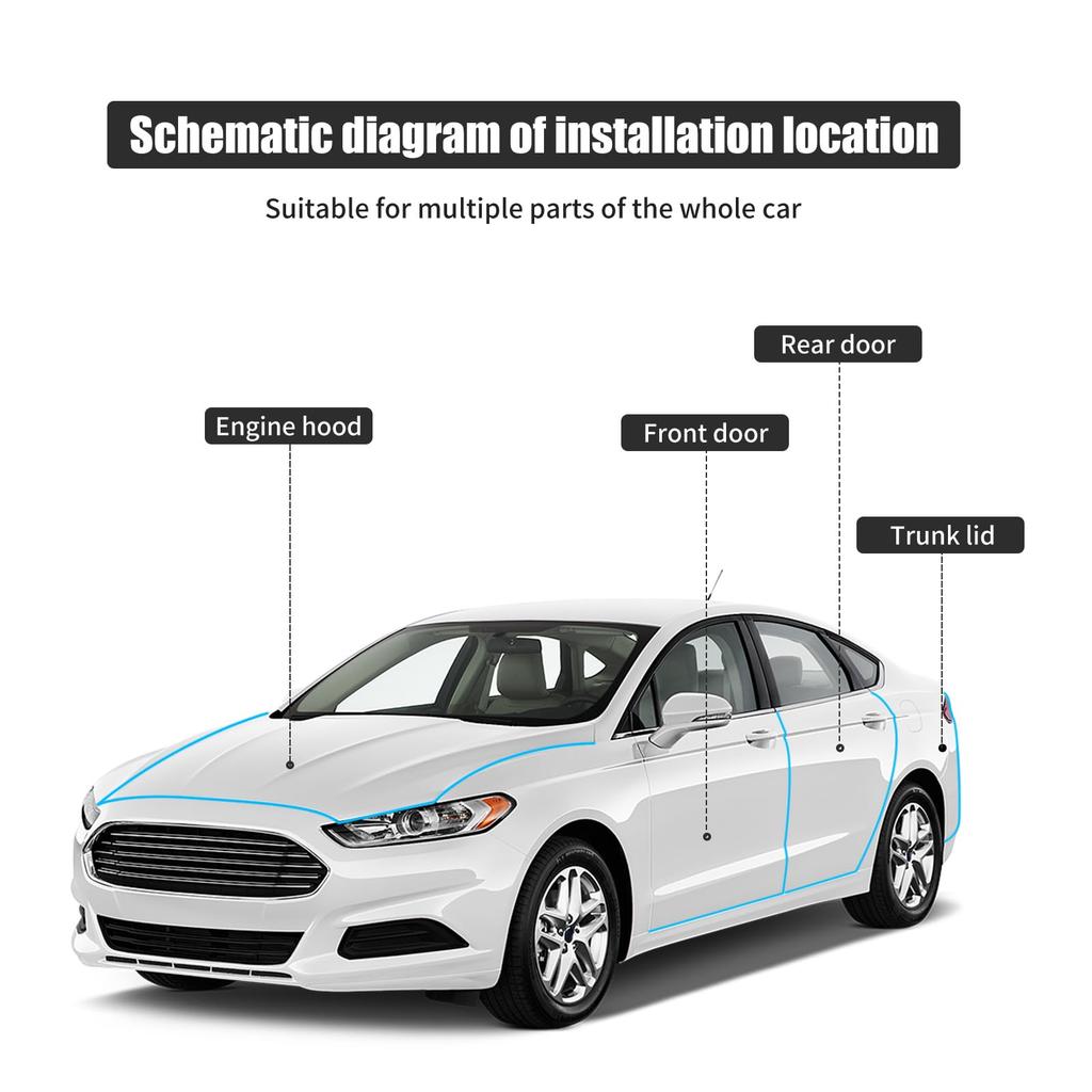 Молдинг двери автомобиля Защитная накладка на кромку двери автомобиля Длина 5mU Тип Защитная накладка на кромку двери автомобиля Защита от царапин Материал из полимерной резины Защита от царапин